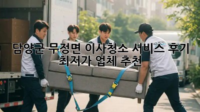 담양군 무정면 이사청소 서비스 후기 & 최저가 업체 추천! ✨